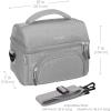 imageBentgo Deluxe Lunch Bag  Durable and Insulated Lunch Tote with Zippered Outer Pocket Internal Mesh Pocket Padded ampamp Adjustable Straps ampamp 2Way Zippers  Fits Most Lunch Boxes Carbon BlackGray