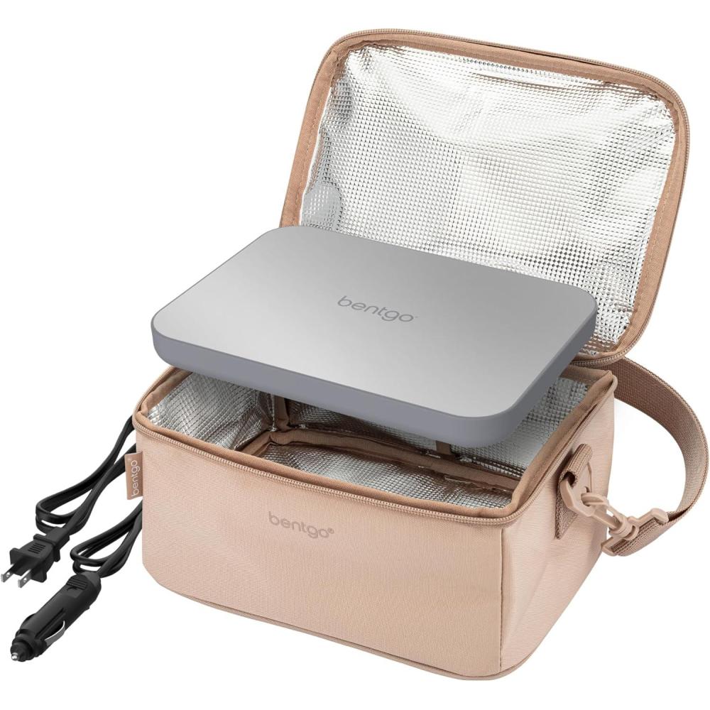 imageBentgo Heat  Electric Lunch Bag ampamp Food Warmer for Reheating Meals in Car at Work ampamp More  Heated Lunch Box Warmer for Adults Students ampamp Shift Workers 12V24V Auto ampamp 120V Wall Cords SandSand
