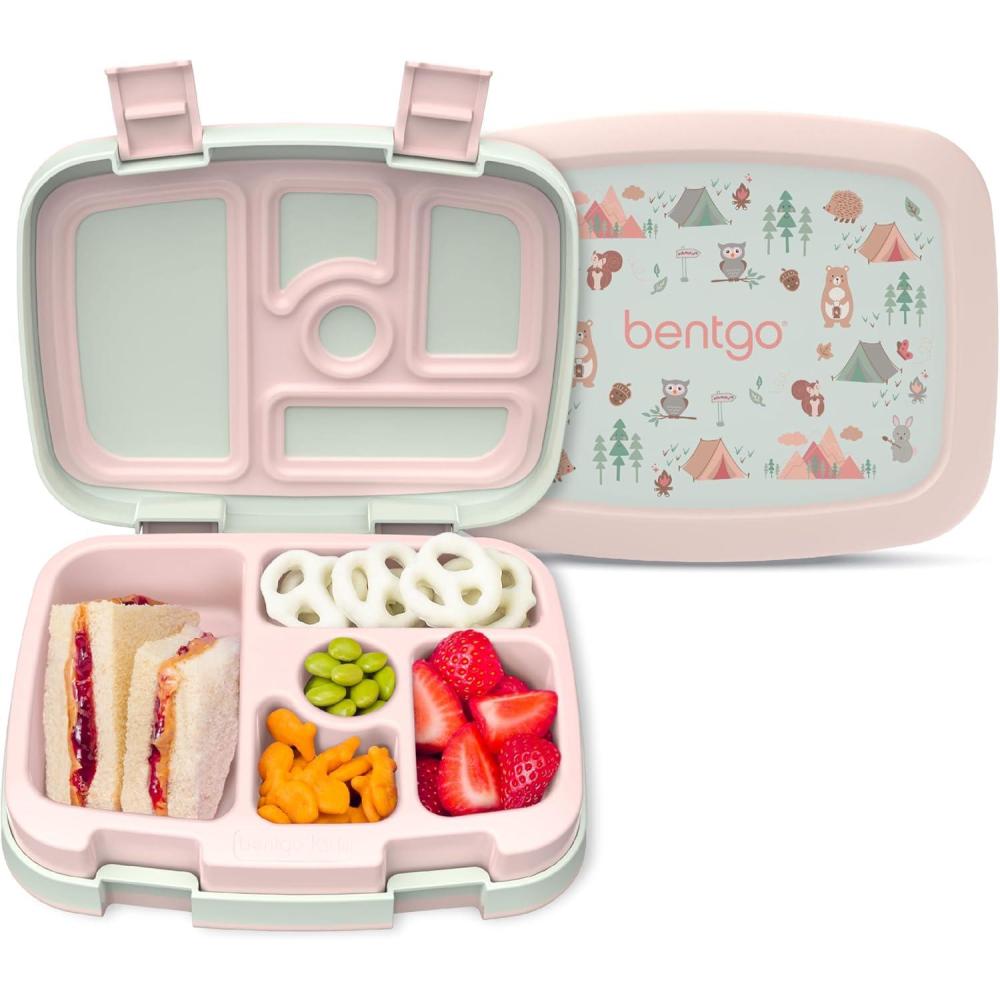 imageBentgo Kids 5Compartment LeakProof BentoStyle Lunch Box Whimsy ampamp Wonder Collection  Ideal for Ages 37 DropProof ampamp Durable Dishwasher Safe ampamp PFAS ampamp BPAFree Materials WavyNature Adventure