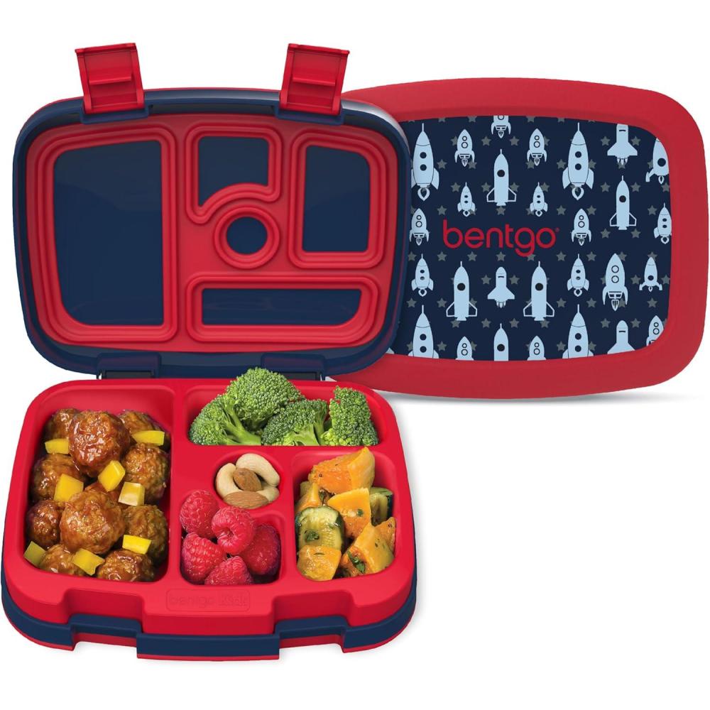 imageBentgo Kids 5Compartment LeakProof BentoStyle Lunch Box Whimsy ampamp Wonder Collection  Ideal for Ages 37 DropProof ampamp Durable Dishwasher Safe ampamp PFAS ampamp BPAFree Materials WavyRocket