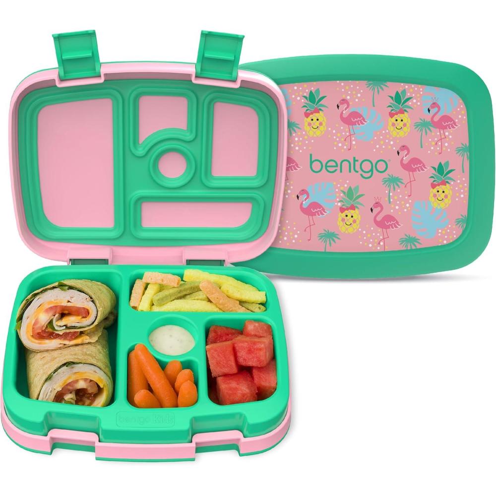 imageBentgo Kids 5Compartment LeakProof BentoStyle Lunch Box Whimsy ampamp Wonder Collection  Ideal for Ages 37 DropProof ampamp Durable Dishwasher Safe ampamp PFAS ampamp BPAFree Materials WavyTropical