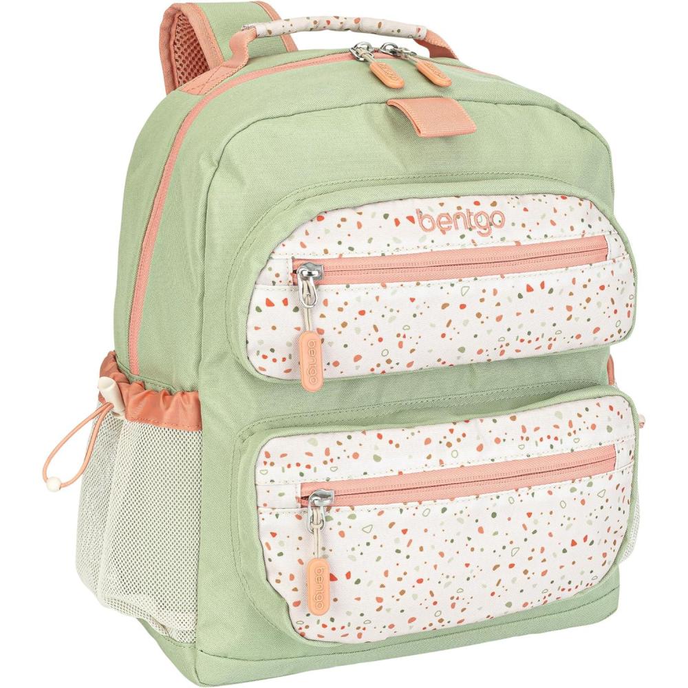 imageBentgo Kids Backpack Whimsy ampamp Wonder Collection  Lightweight 14 for School Travel ampamp Daycare  Ideal for Kids 4 Durable ampamp WaterResistant Roomy Interior Loop for Lunch Bag Checker GradientGeo Speckle