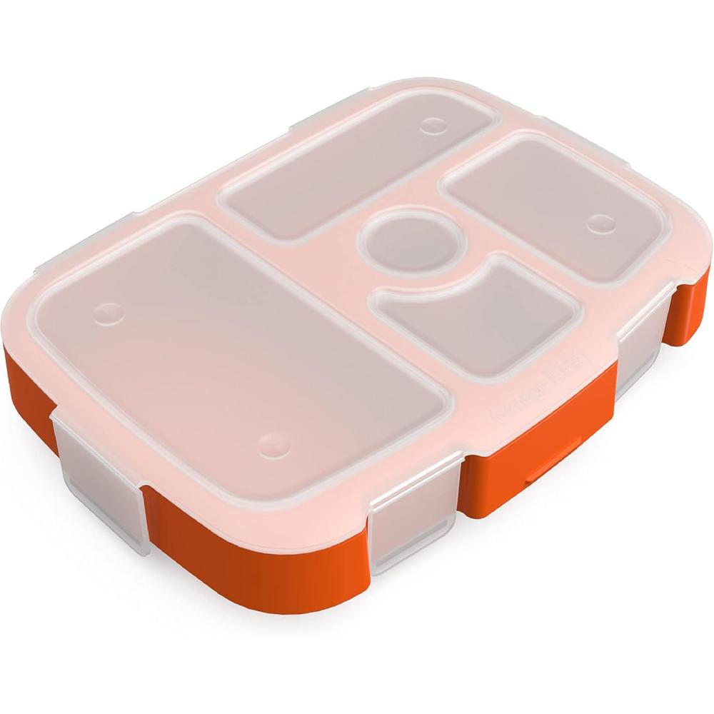 imageBentgo Kids Prints Tray with Transparent Cover  Reusable BPAFree 5Compartment Meal Prep Container with BuiltIn Portion Control for Healthy Meals At Home ampamp On the Go SafariSports