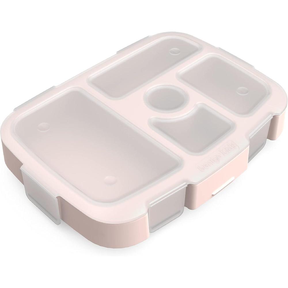 imageBentgo Kids Prints Tray with Transparent Cover  Reusable BPAFree 5Compartment Meal Prep Container with BuiltIn Portion Control for Healthy Meals At Home ampamp On the Go SafariNature Adventure