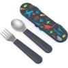 imageBentgo Kids Stainless Steel Prints Lunch Box Set With Reusable Stainless Steel Utensils Dinosaur