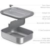 imageBentgo MicroSteel LeakProof Lunch Box  MicrowaveSafe OvenSafe BentoStyle Container with Removable Divider Airtight Lid Sustainable Design Odor ampamp Stain Resistant AquaStainless Steel
