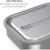imageBentgo MicroSteel LeakProof Lunch Box  MicrowaveSafe OvenSafe BentoStyle Container with Removable Divider Airtight Lid Sustainable Design Odor ampamp Stain Resistant AquaStainless Steel