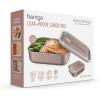 imageBentgo MicroSteel LeakProof Lunch Box  MicrowaveSafe OvenSafe BentoStyle Container with Removable Divider Airtight Lid Sustainable Design Odor ampamp Stain Resistant AquaRose Gold