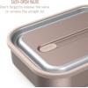 imageBentgo MicroSteel LeakProof Lunch Box  MicrowaveSafe OvenSafe BentoStyle Container with Removable Divider Airtight Lid Sustainable Design Odor ampamp Stain Resistant AquaRose Gold