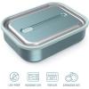 imageBentgo MicroSteel LeakProof Lunch Box  MicrowaveSafe OvenSafe BentoStyle Container with Removable Divider Airtight Lid Sustainable Design Odor ampamp Stain Resistant AquaAqua