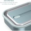 imageBentgo MicroSteel LeakProof Lunch Box  MicrowaveSafe OvenSafe BentoStyle Container with Removable Divider Airtight Lid Sustainable Design Odor ampamp Stain Resistant AquaAqua