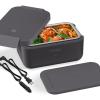 imageBentgo Heat  Electric Lunch Box  Portable Food Warmer for Adults Heated Lunch Box for Work Travel School ampamp On the Go Plug Into Wall or Car Ideal for Ages 14 12V24V ampamp 120V Cords Pink SpiceObsidian