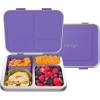 imageBentgo Kids Stainless Steel LeakResistant Lunch Box  3Compartments with Bonus Silicone Container Durable EcoFriendly Dishwasher Safe BPAFree Ideal for School Ages 3 FuchsiaPurple