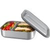 imageBentgo MicroSteel LeakProof Lunch Box  MicrowaveSafe OvenSafe BentoStyle Container with Removable Divider Airtight Lid Sustainable Design Odor ampamp Stain Resistant AquaStainless Steel