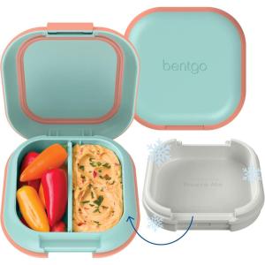 imageBentgo Chill Mini LeakProof Lunch Box  BuiltIn Ice Pack Keeps Food Cold 27Cup Capacity for Snacks or a Sandwich 3 or 4 Compartments PFAS ampamp BPAFree Ideal for Adults ampamp Kids 3 Crisp GraysSeaside Papaya