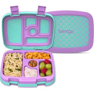 imageBentgo Kids 5Compartment LeakProof BentoStyle Lunch Box Whimsy ampamp Wonder Collection  Ideal for Ages 37 DropProof ampamp Durable Dishwasher Safe ampamp PFAS ampamp BPAFree Materials WavyMermaid Scales