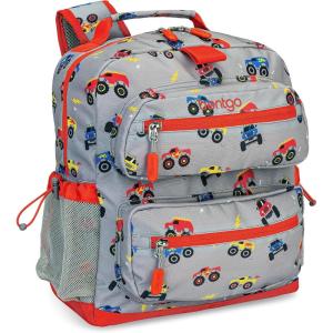 imageBentgo Kids Backpack Whimsy ampamp Wonder Collection  Lightweight 14 for School Travel ampamp Daycare  Ideal for Kids 4 Durable ampamp WaterResistant Roomy Interior Loop for Lunch Bag Checker GradientTrucks