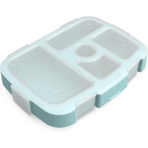 imageBentgo Kids Prints Tray with Transparent Cover  Reusable BPAFree 5Compartment Meal Prep Container with BuiltIn Portion Control for Healthy Meals At Home ampamp On the Go SafariSea Life