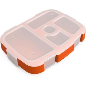 imageBentgo Kids Prints Tray with Transparent Cover  Reusable BPAFree 5Compartment Meal Prep Container with BuiltIn Portion Control for Healthy Meals At Home ampamp On the Go SafariSports