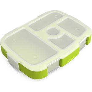 imageBentgo Kids Prints Tray with Transparent Cover  Reusable BPAFree 5Compartment Meal Prep Container with BuiltIn Portion Control for Healthy Meals At Home ampamp On the Go SafariSubmarines
