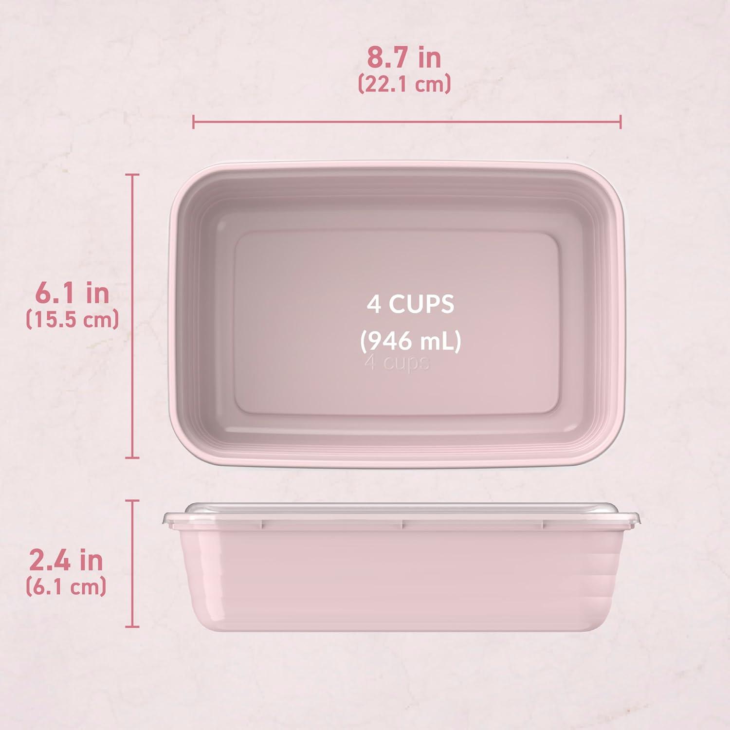 imageBentgo 20Piece Lightweight Durable Reusable BPAFree 1Compartment Containers  Microwave Freezer Dishwasher Safe  WhiteBlush Pink