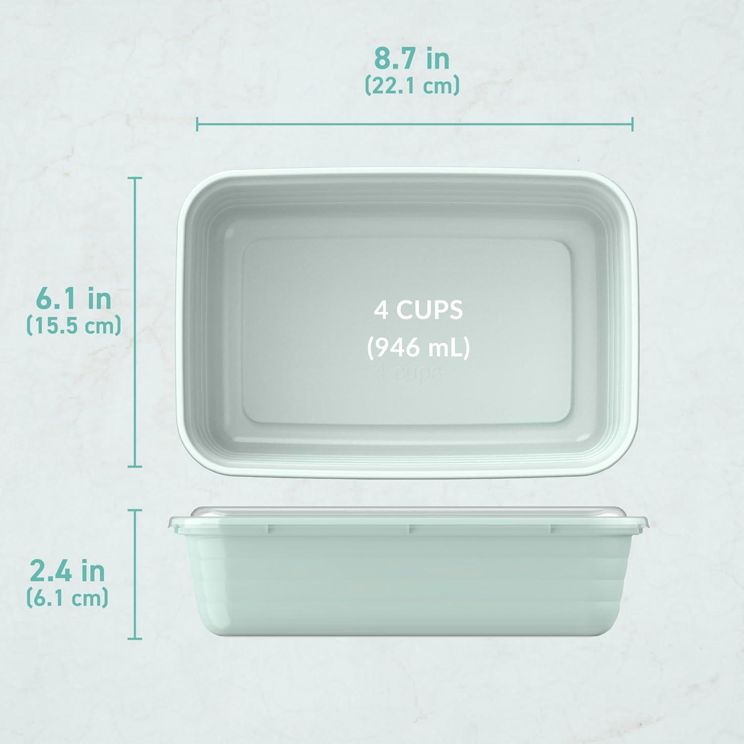 imageBentgo 20Piece Lightweight Durable Reusable BPAFree 1Compartment Containers  Microwave Freezer Dishwasher Safe  WhiteMint