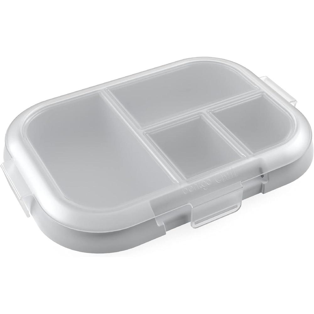 imageBentgo Kids Chill Tray with Transparent Cover  Reusable BPAFree 4Compartment Meal Prep Container with BuiltIn Portion Control for Healthy OntheGo Lunches Confetti Edition Vivid OrchidGray
