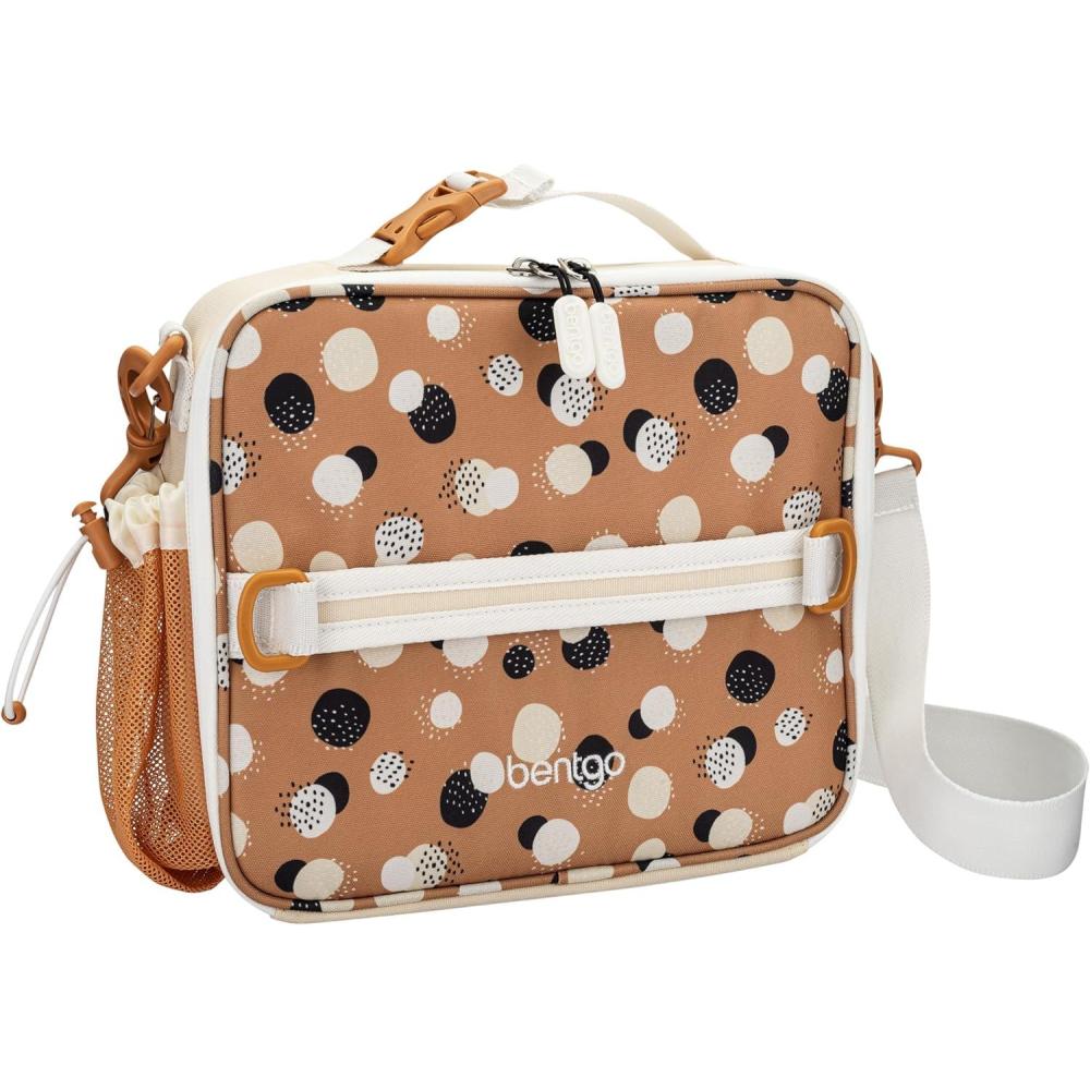 imageBentgo Kids Lunch Bag Whimsy ampamp Wonder Collection  Durable DoubleInsulated Lunch Bag for Kids 3 Holds Lunch BoxWater BottleSnacks WaterResistant Fabric ampamp Zip Pockets Starry SprinkleSpots  Dots