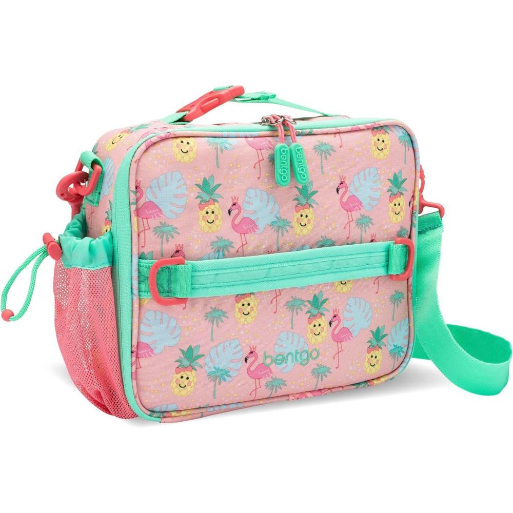 imageBentgo Kids Lunch Bag Whimsy ampamp Wonder Collection  Durable DoubleInsulated Lunch Bag for Kids 3 Holds Lunch BoxWater BottleSnacks WaterResistant Fabric ampamp Zip Pockets Starry SprinkleTropical