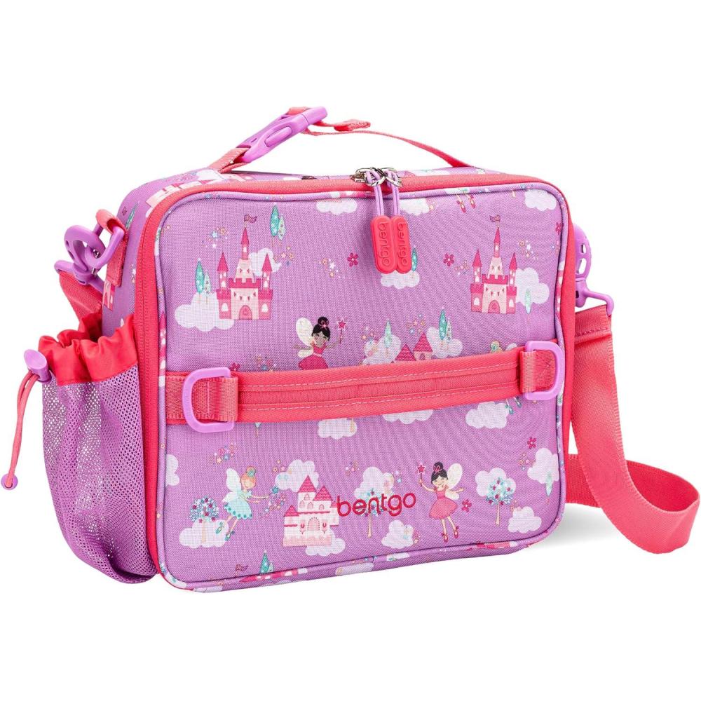 imageBentgo Kids Lunch Bag Whimsy ampamp Wonder Collection  Durable DoubleInsulated Lunch Bag for Kids 3 Holds Lunch BoxWater BottleSnacks WaterResistant Fabric ampamp Zip Pockets Starry SprinkleFairies