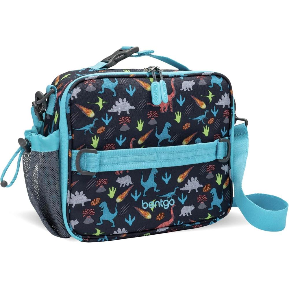 imageBentgo Kids Lunch Bag Whimsy ampamp Wonder Collection  Durable DoubleInsulated Lunch Bag for Kids 3 Holds Lunch BoxWater BottleSnacks WaterResistant Fabric ampamp Zip Pockets Starry SprinkleDinosaur