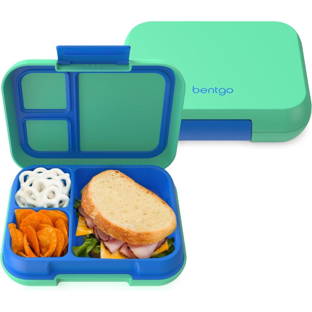 imageBentgo Pop  LeakProof Lunch Box ampamp Removable Divider for Ages 8 ampamp Teens  Lunch Container Holds 5 Cups of Food 34 Compartments MicrowaveDishwasher Safe 2 Year Warranty PeriwinklePinkSpring GreenBlue