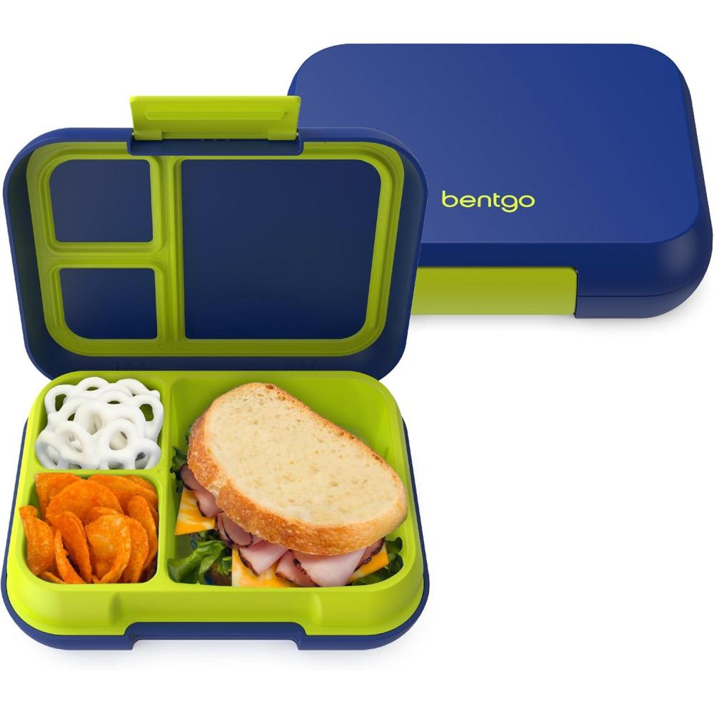 imageBentgo Pop  LeakProof Lunch Box ampamp Removable Divider for Ages 8 ampamp Teens  Lunch Container Holds 5 Cups of Food 34 Compartments MicrowaveDishwasher Safe 2 Year Warranty PeriwinklePinkNavy BlueChartreuse