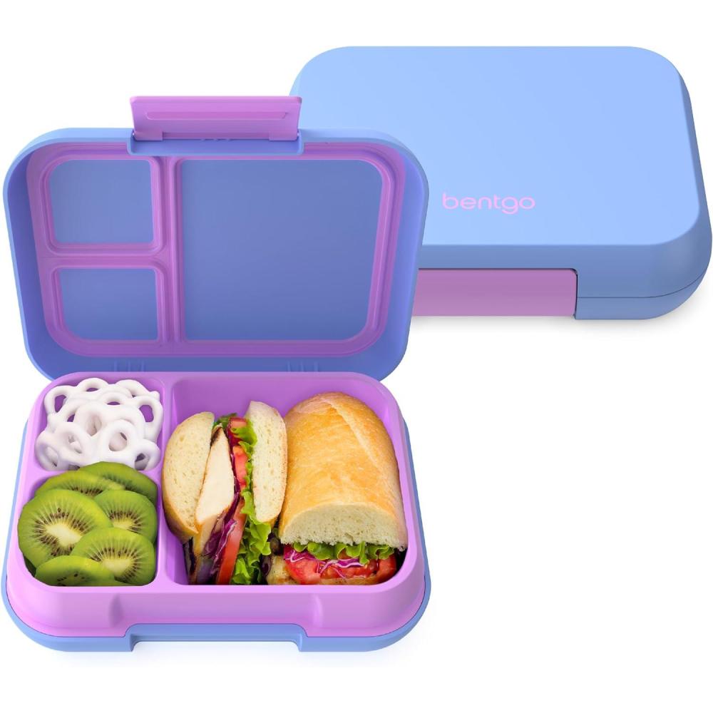 imageBentgo Pop  LeakProof Lunch Box ampamp Removable Divider for Ages 8 ampamp Teens  Lunch Container Holds 5 Cups of Food 34 Compartments MicrowaveDishwasher Safe 2 Year Warranty PeriwinklePinkPeriwinklePink