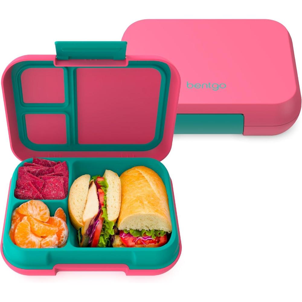 imageBentgo Pop  LeakProof Lunch Box ampamp Removable Divider for Ages 8 ampamp Teens  Lunch Container Holds 5 Cups of Food 34 Compartments MicrowaveDishwasher Safe 2 Year Warranty PeriwinklePinkBright CoralTeal