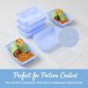 imageBentgo 20Piece Lightweight Durable Reusable BPAFree 1Compartment Containers  Microwave Freezer Dishwasher Safe  WhitePeriwinkle