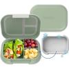 imageBentgo Chill Max LeakProof XL Lunch Box  Included Ice Pack Keeps Food Cold 5Cup Capacity for Ages 8 3 or 4 Compartment Bento Box BPAFree Dishwasher Safe Pink Cloud ampamp BlushClay Green  Gray