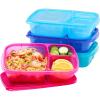 imageBentgo Easyboxes  Original Stackable Lunch Boxes  Reusable 3Compartment Food Containers for Kids and Adults  Bento Lunch Box for Meal Prep School ampamp Work  BPA Free Set of 4 ClassicJewel Brights