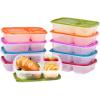 imageBentgo Easyboxes  Original Stackable Lunch Boxes  Reusable 3Compartment Food Containers for Kids and Adults  Bento Lunch Box for Meal Prep School ampamp Work  BPA Free Set of 10 Jewel BrightsClassic