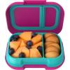 imageBentgo Kids Snack  2 Compartment LeakProof Bento Box Container for Snacks and Small Meals EasyOpen Latch Dishwasher Safe BPAFree for School Daycare ampamp Sports  Ideal for Ages 3 AquaFuchsiaTeal