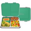 imageBentgo Kids Stainless Steel LeakResistant Lunch Box  3Compartments with Bonus Silicone Container Durable EcoFriendly Dishwasher Safe BPAFree Ideal for School Ages 3 FuchsiaGreen