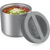 imageBentgo Stainless Insulated Food Container  24 Cups 19 oz TripleLayer Insulation Vacuum Seal LeakProof BuiltIn Handle Wide Opening Premium Stainless Steel for CoolWarm Foods AquaStainless Steel Silver