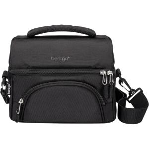 imageBentgo Deluxe Lunch Bag  Durable and Insulated Lunch Tote with Zippered Outer Pocket Internal Mesh Pocket Padded ampamp Adjustable Straps ampamp 2Way Zippers  Fits Most Lunch Boxes Carbon BlackCarbon Black