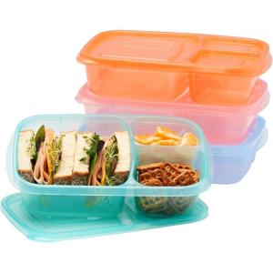 imageBentgo Easyboxes  Original Stackable Lunch Boxes  Reusable 3Compartment Food Containers for Kids and Adults  Bento Lunch Box for Meal Prep School ampamp Work  BPA Free Set of 4 ClassicPastels