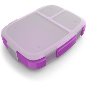 imageBentgo Fresh Tray Green with Transparent Cover  Reusable BPAFree 4Compartment Meal Prep Container with BuiltIn Portion Control for Healthy AtHome Meals and OntheGo LunchesPurple