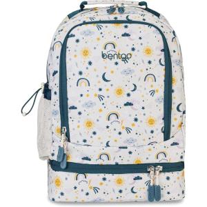 imageBentgo Kids 2in1 Backpack ampamp Insulated Lunch Bag  Durable 16 Backpack ampamp Lunch Container in Unique Prints for School ampamp Travel  Water Resistant Padded ampamp Large Compartments FairiesFriendly Skies
