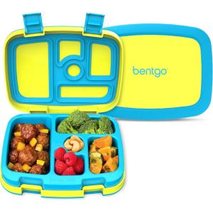 imageBentgo Kids BentoStyle 5Compartment LeakProof Lunch Box  Ideal Portion Sizes for Ages 3 to 7  Durable DropProof Dishwasher Safe PFAS ampamp BPAFree ampamp Made with FoodSafe Materials Citrus YellowCitrus Yellow