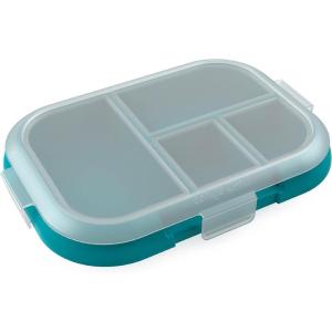 imageBentgo Kids Chill Tray with Transparent Cover  Reusable BPAFree 4Compartment Meal Prep Container with BuiltIn Portion Control for Healthy OntheGo Lunches Confetti Edition Vivid OrchidTruly Teal Speckle