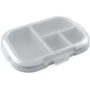 imageBentgo Kids Chill Tray with Transparent Cover  Reusable BPAFree 4Compartment Meal Prep Container with BuiltIn Portion Control for Healthy OntheGo Lunches Confetti Edition Vivid OrchidGray