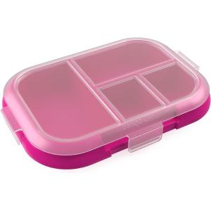 imageBentgo Kids Chill Tray with Transparent Cover  Reusable BPAFree 4Compartment Meal Prep Container with BuiltIn Portion Control for Healthy OntheGo Lunches Confetti Edition Vivid OrchidFuchsiaTeal